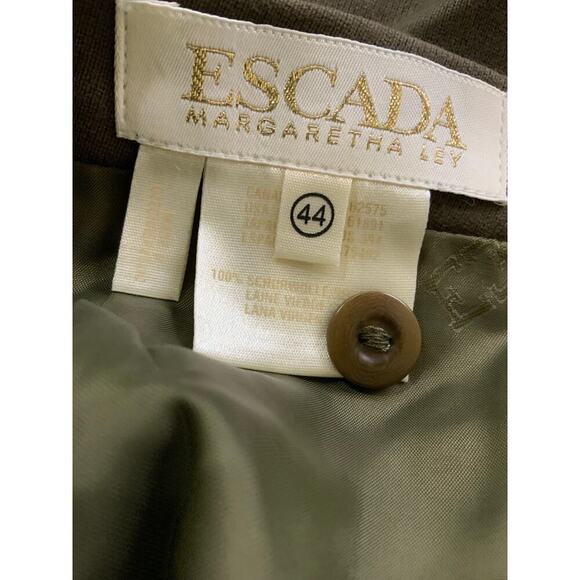 Escada Pencil Skirt Size 44/US 14 Flat Front Button Back Zip Casual Officewear - Picture 8 of 15